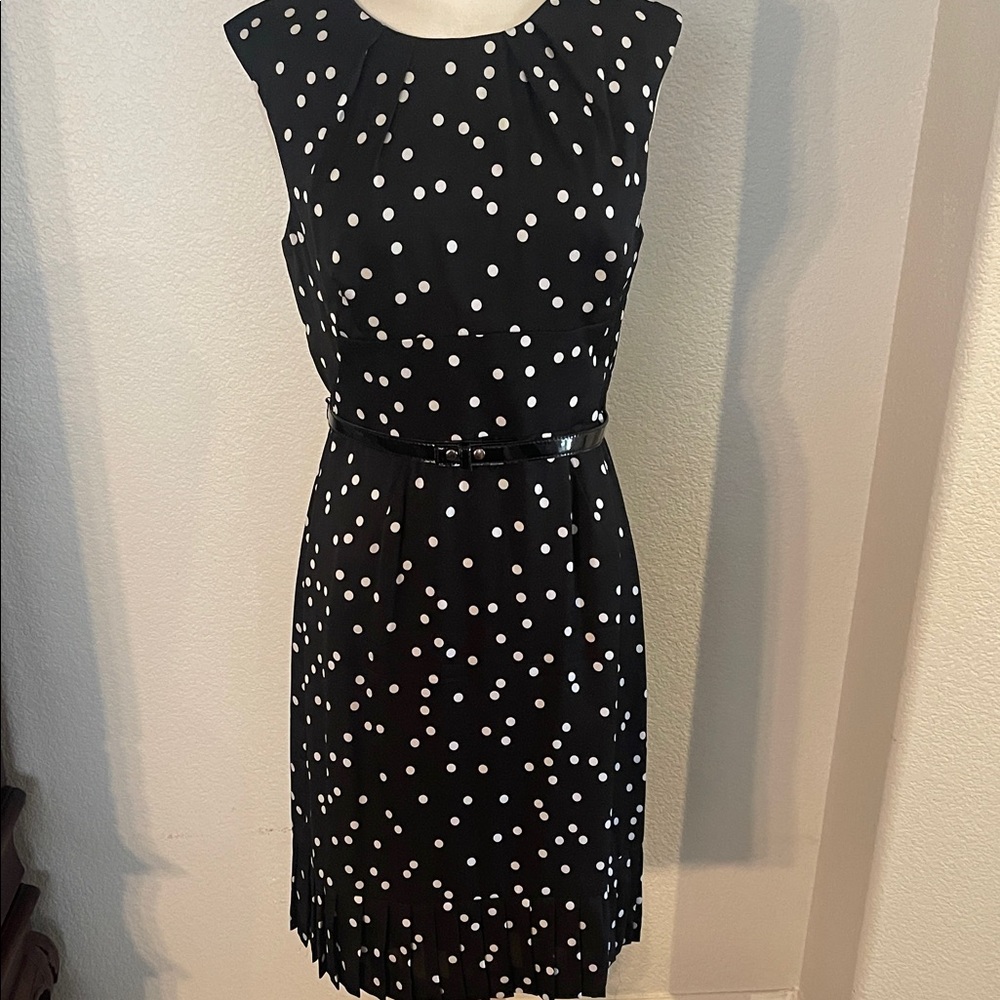White House Black Market Polka Dot Midi Dress